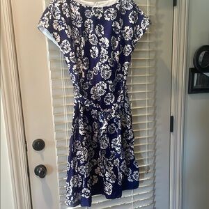 Floral Blue and White Women's Dress